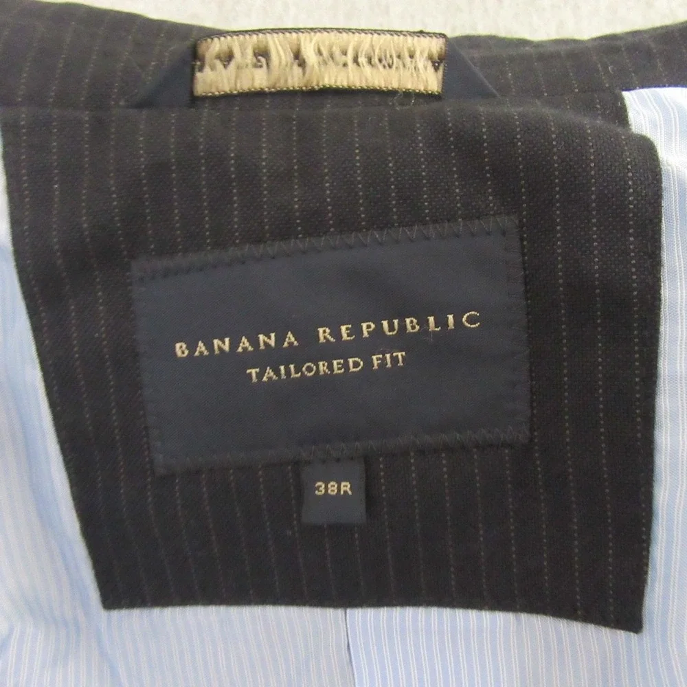 Banana Republic Mens Double Pocket Sport Coat‎ 38R Dark Gray Tailored Fit